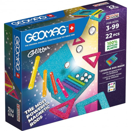 Playset Geomag Glitter (22 Stücke)