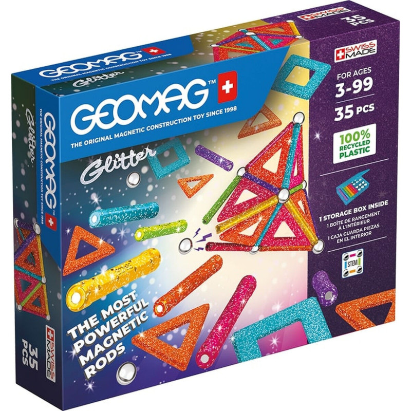 Playset Geomag Glitter (35 Peças)