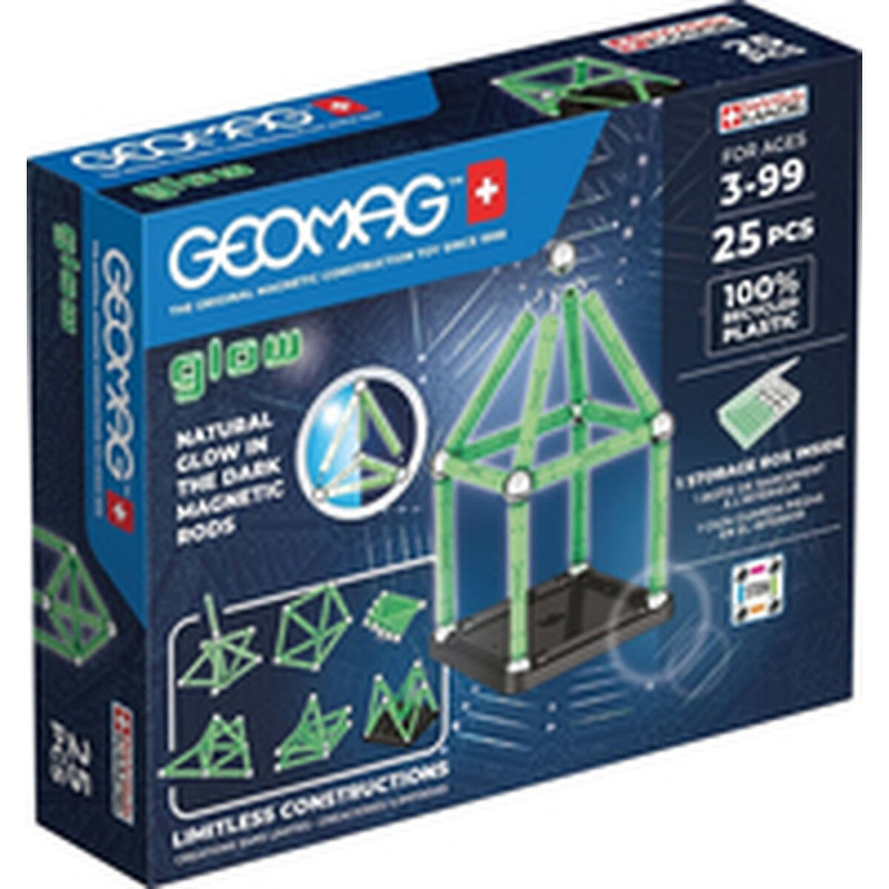 Playset Geomag Glow Recycled 25 Pezzi