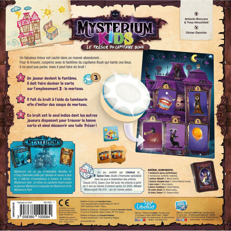Jogo de Mesa Asmodee Mysterium Kids: Le Trésor du Capitaine Bouh Francês