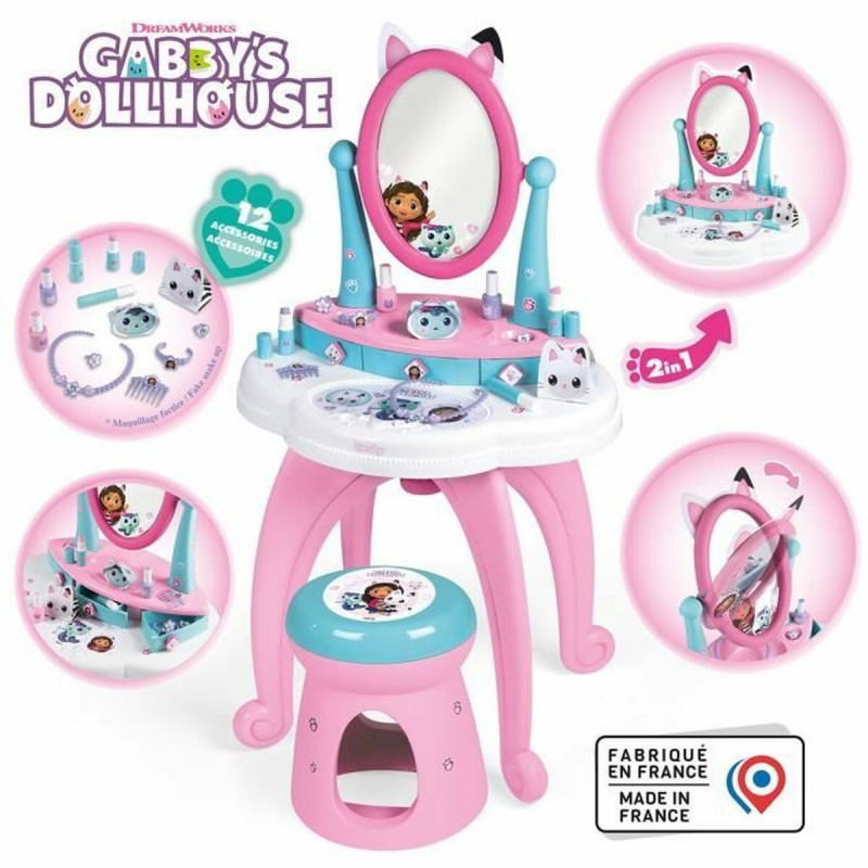 Conjunto de Maquilhagem Infantil Smoby Gabby and the Magic House Cor de Rosa Rose