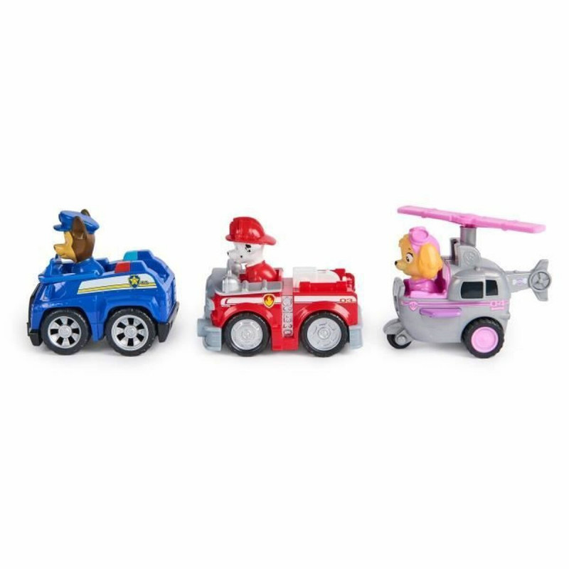 Accessori per Casa delle Bambole Spin Master PACK DE 3 VEHÍCULOS DE FRICCIÓN RETRO Paw Patrol Rosso