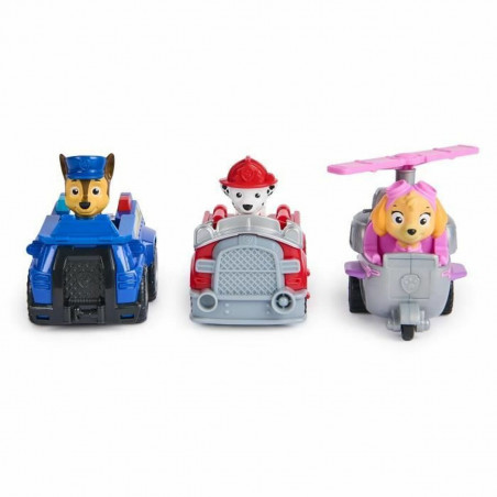 Accessori per Casa delle Bambole Spin Master PACK DE 3 VEHÍCULOS DE FRICCIÓN RETRO Paw Patrol Rosso