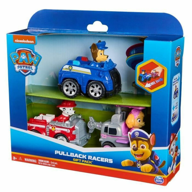 Accessori per Casa delle Bambole Spin Master PACK DE 3 VEHÍCULOS DE FRICCIÓN RETRO Paw Patrol Rosso
