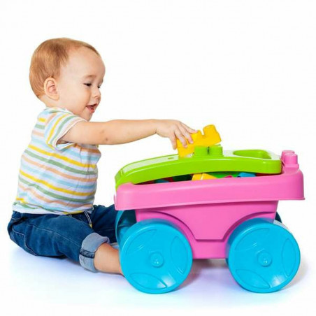 Building Blocks Moltó 20 Pieces Trolley Pink