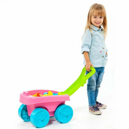 Building Blocks Moltó 20 Pieces Trolley Pink