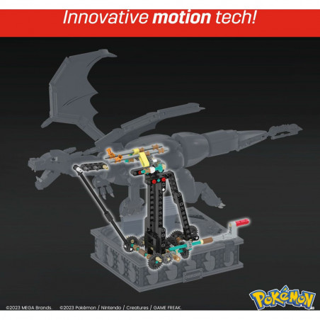 Kit de construção Pokémon Mega Construx - Motion Charizard 1664 Peças