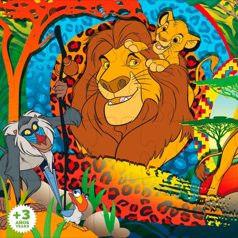 Puzzle per Bambini The Lion King Double-face 24 Pezzi 70 x 1,5 x 50 cm (12 Unità)
