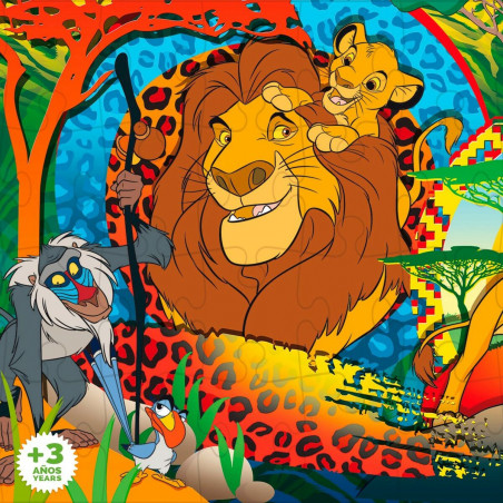 Puzzle Infantil The Lion King Dupla face 24 Peças 70 x 1,5 x 50 cm (12 Unidades)