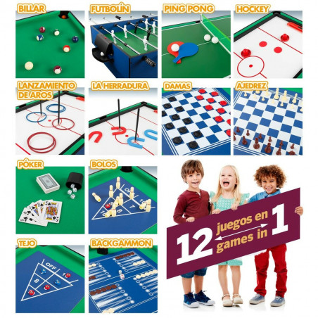 Tavolo multi-gioco CB Games 107 x 83,5 x 61 cm 12 in 1