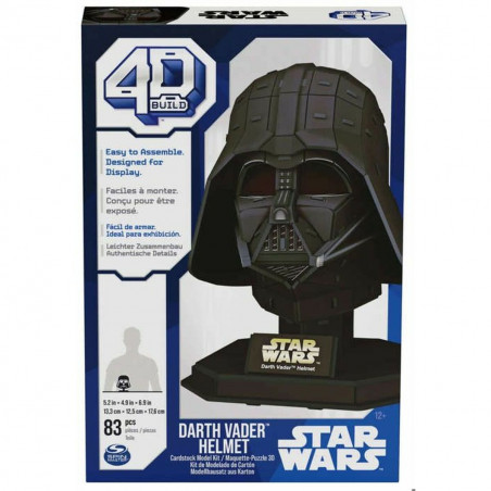 Puzzle 3D Spin Master Darth Vader Star Wars 23 x 15 x 4 cm 83 Peças