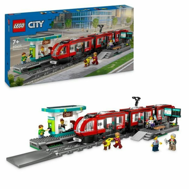 Jogo de Construção Lego 60423 Downtown Tram and Station Multicolor