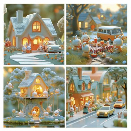 Puzzle Educa Hase 12 Stücke 16 Stücke 20 Stücke 25 Stücke (4 Stück)