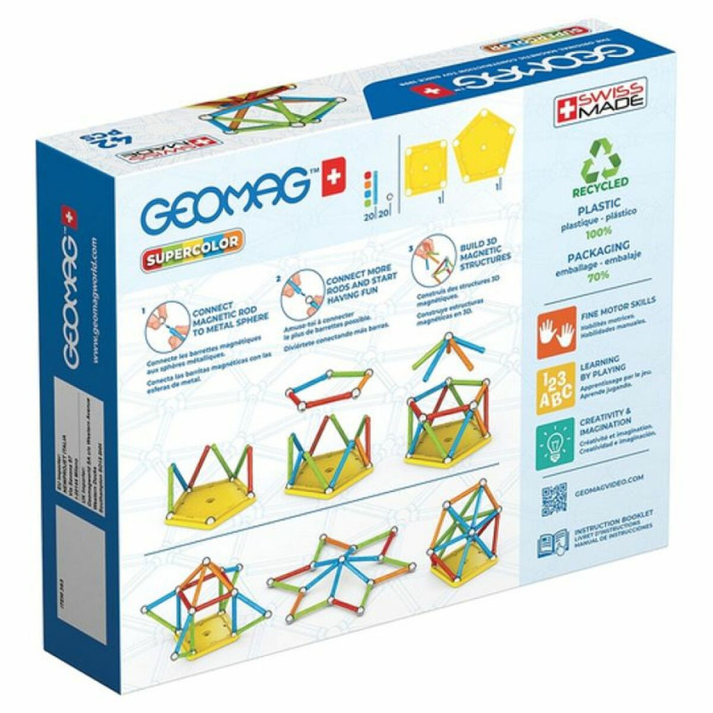 Gioco Educativo Geomag 42 Pezzi