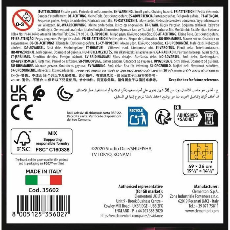 Puzzle Clementoni Yu-Gi-Oh! 49 x 36 cm 500 Pièces