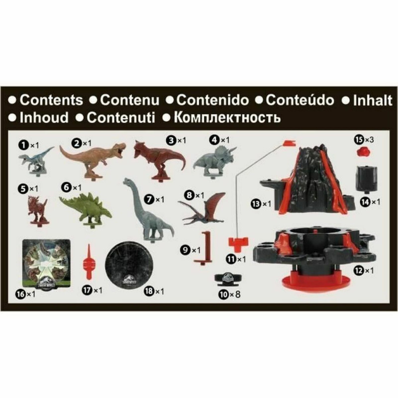 Jeu de société EPOCH D'ENFANCE Jurassic World Shaky Volcano 26 x 11 x 26 cm