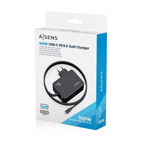 Chargeur d'ordinateur portable Aisens ASCH-1PD100WL50-BK 1,8 m