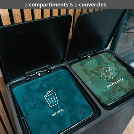 Waste bin Kitchen Move Grey Stainless steel 60 L