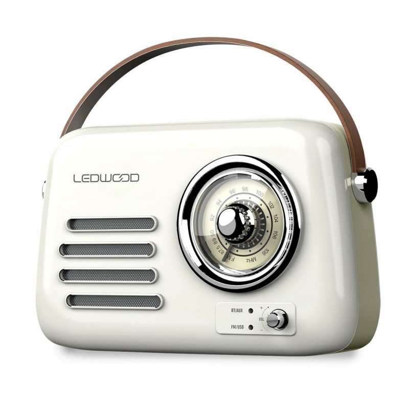 Radio Transistor Ledwood ALMA BLANCO Blanc 30 W