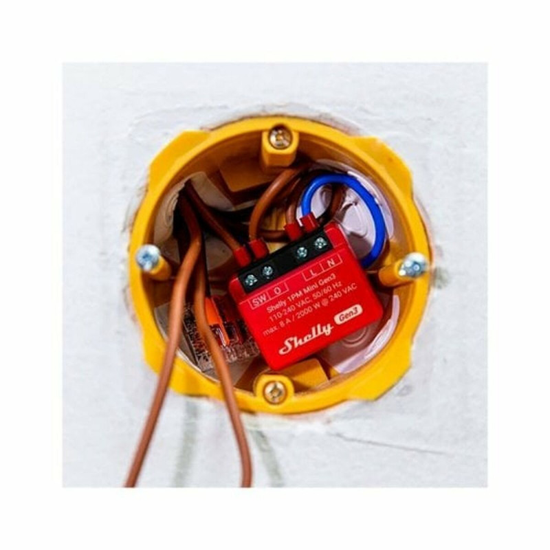 Shelly Módulo switch Mini 1PM Gen3 Wi-Fi BT