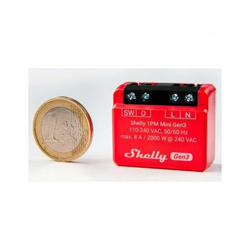 Módulo interruptor Wi-Fi Shelly Mini 1PM Gen3 Bluetooth Wi-Fi Bluetooth 4.2