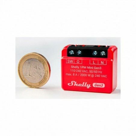 Wi-Fi switch module Shelly Mini 1PM Gen3 Bluetooth Wi-Fi Bluetooth 4.2