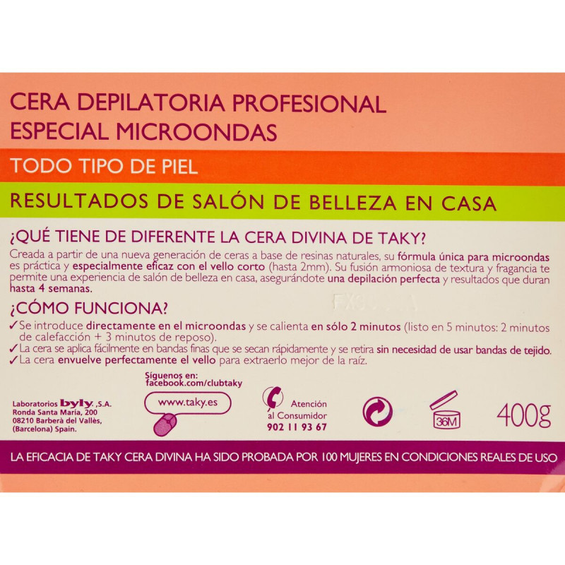 Cera Depilatoria Corporal Taky Sensaciones 400 g