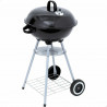 Coal Barbecue with Wheels Aktive 46 cm Circular Black With lid