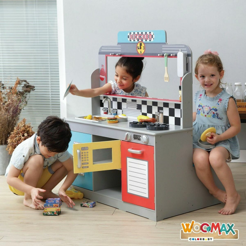 Spielküche Woomax Holz 90 x 58 x 104 cm