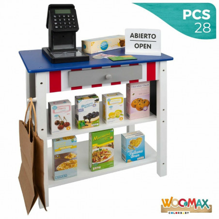 Supermarché de jouets Woomax 48 x 70 x 30 cm 28 Pièces