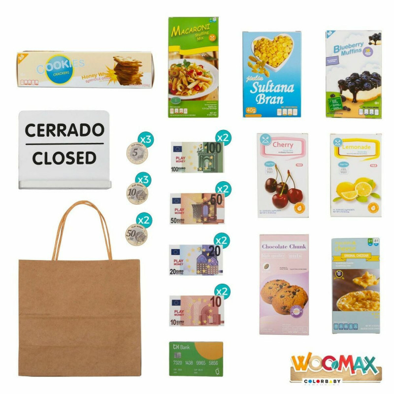 Supermercado de brincar Woomax 48 x 70 x 30 cm 28 Peças