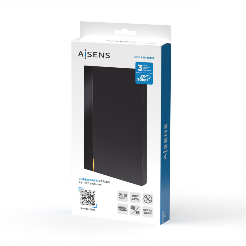 External Box Aisens ASE-2524B Black 2,5"