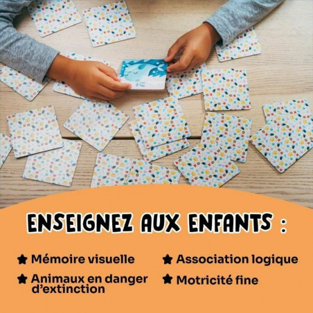 Juego Educativo Adventerra Memo Ecológico Animales en Peligro