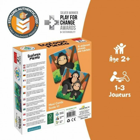 Gioco Educativo Adventerra Memo Ecológico Animales en Peligro