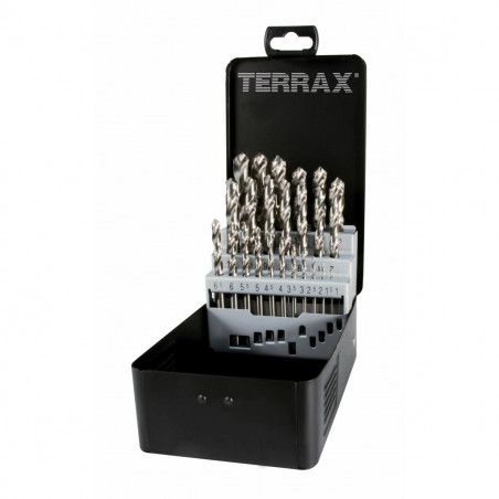 Set di trapani TERRAX Confezione DIN 338 25 Pezzi 19 Pezzi