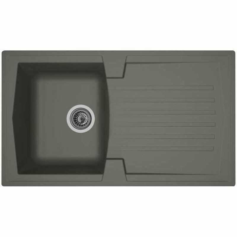 Spülbecken mit einem Becken und Abtropffläche Stradour