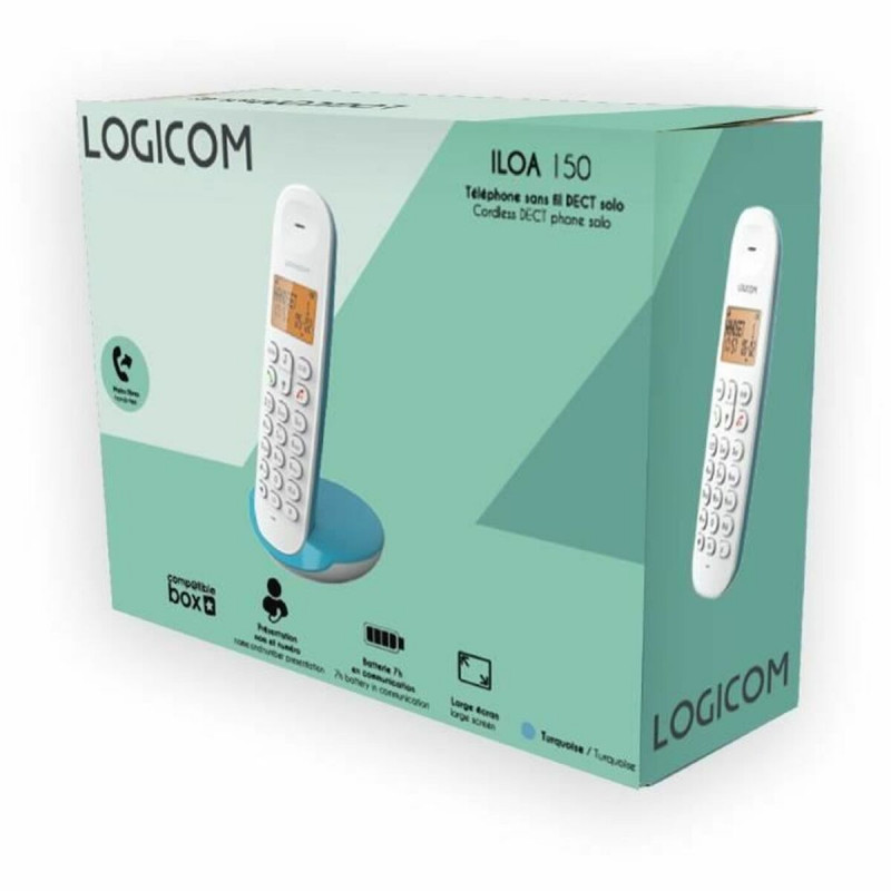 Telefone Fixo Logicom DECT ILOA 150 SOLO Turquesa