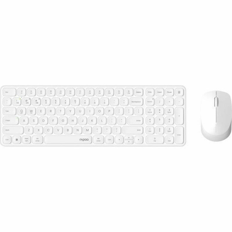 Tastiera e Mouse Rapoo 9310M Bianco AZERTY