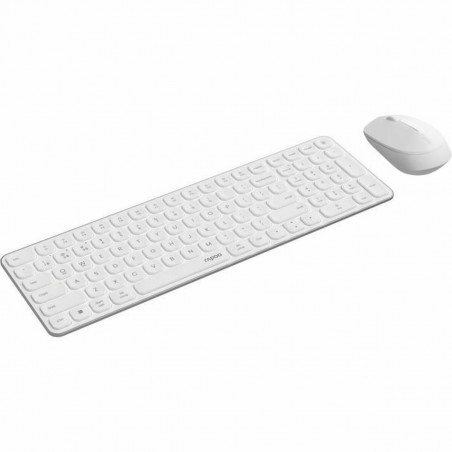 Tastiera e Mouse Rapoo 9310M Bianco AZERTY