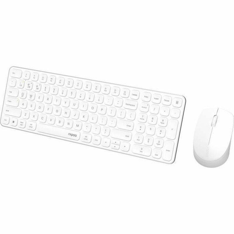 Teclado e Rato Rapoo 9310M Branco AZERTY