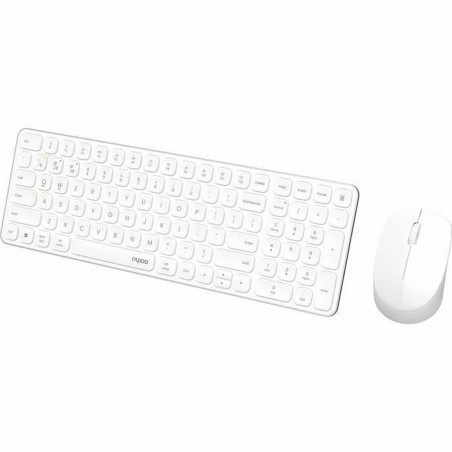 Tastiera e Mouse Rapoo 9310M Bianco AZERTY