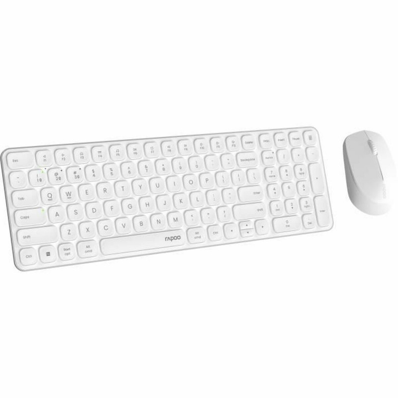 Teclado y Ratón Rapoo 9310M Blanco AZERTY