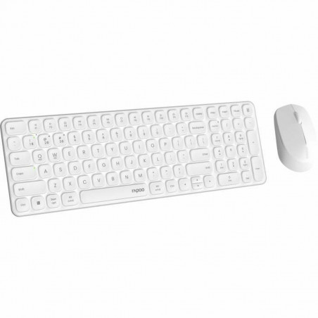 Keyboard and Mouse Rapoo 9310M White AZERTY