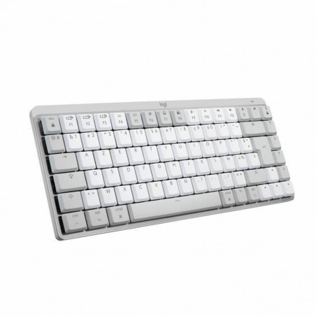 Teclado sem Fios Logitech MX Mini Mechanical for Mac Branco Branco/Cinzento Francês AZERTY
