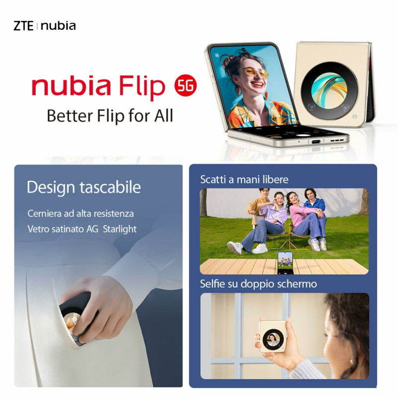 Smartphone ZTE NUBIA FLIP 6,9" Octa Core 8 GB RAM 256 GB Schwarz