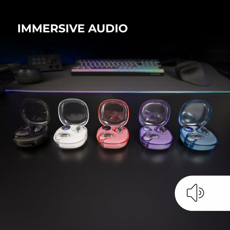 Auriculares Inalámbricos con Estuche de Carga Mars Gaming MHIB2PP Púrpura