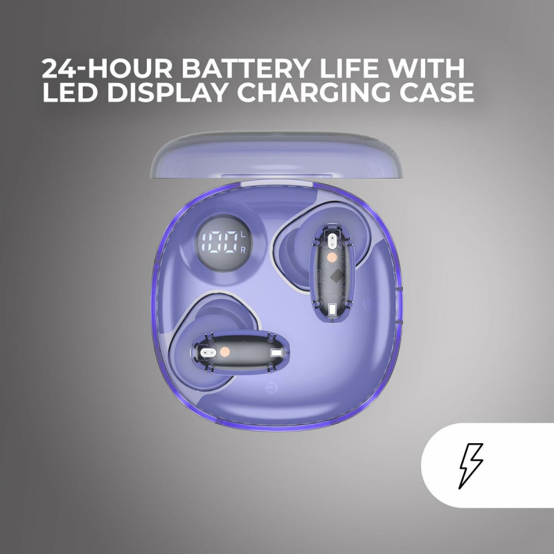 Wireless Earphones with Charging Case Mars Gaming MHIB2PP Purple