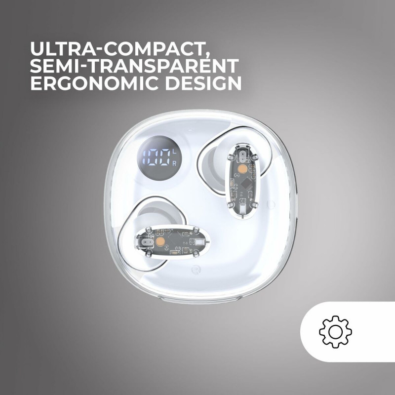 Écouteurs Sans Fil avec Étui de Charge Mars Gaming MHIB2W Blanc