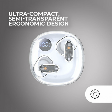 Auriculares Sem Fios com Estojo de Carregamento Mars Gaming MHIB2W Branco