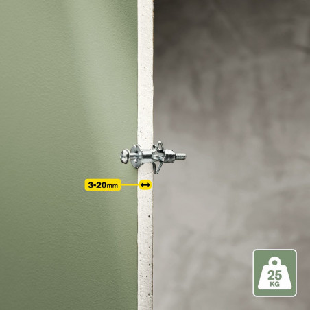 Dadi e viti Rapid Ø 8 x 46 mm M4 x 58 mm Metallo Espansione 10 Unità